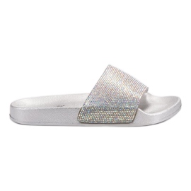 Bella Star Ciabatte Con Cubic Zirconia grigio