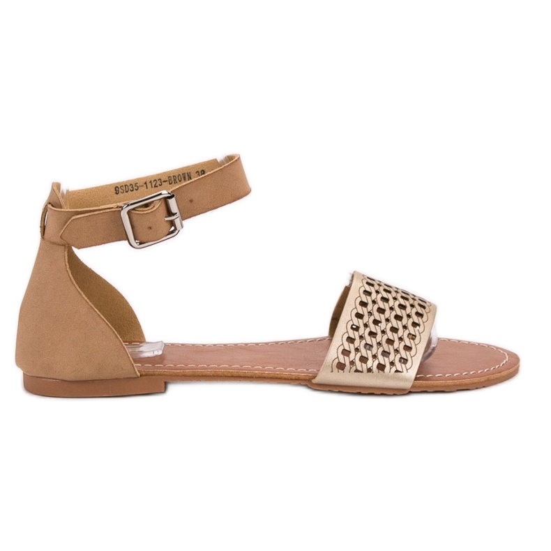 Evento Sandali traforati marrone giallo