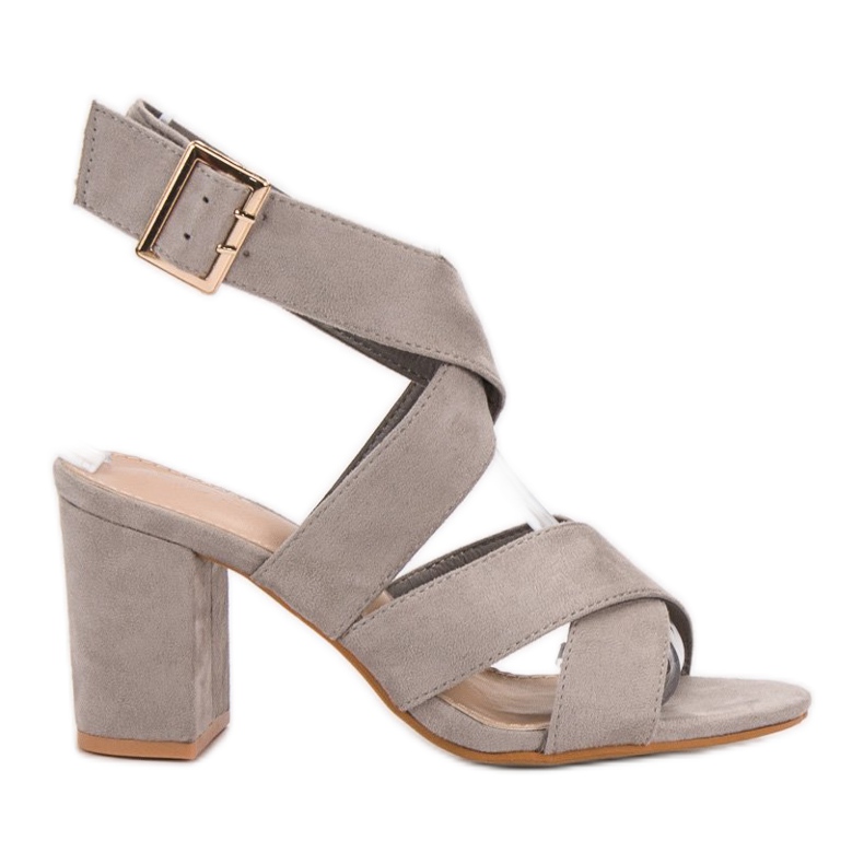 SDS Sandali con fibbia grigio