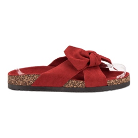 Cm Paris Pantofole in pelle scamosciata rosso