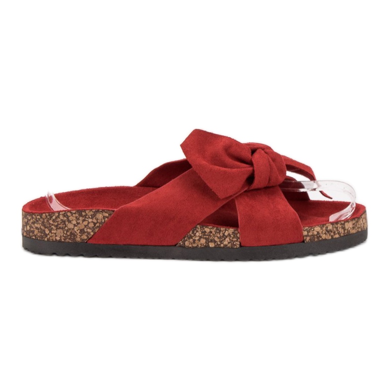 Cm Paris Pantofole in pelle scamosciata rosso