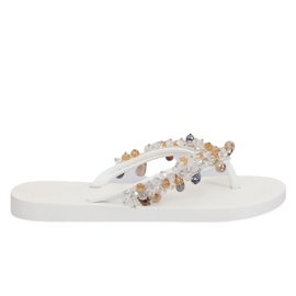 Infradito bianche con perline JH68 White bianco