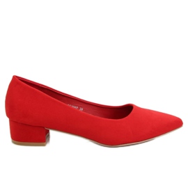 Rosso Décolleté tacco basso rosso CC205P Rosso