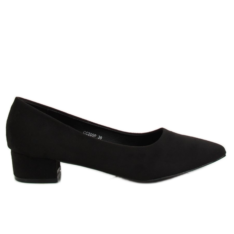Nero Décolleté tacco basso nero CC205P Nero
