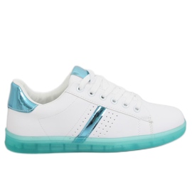 Sneakers da donna bianche e verdi 2B9XX923 WHITE / GREEN bianca verde