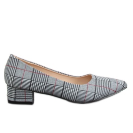Décolleté nere a quadri nere CC207P nere nero grigio multicolore