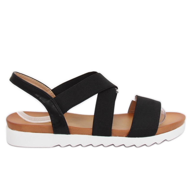 Sandali da donna neri P0P1268-16 Nero