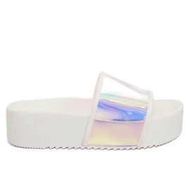 Pantofole bianche olografiche CK81P White bianca