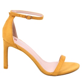 Sandali gialli su tacco alto NF-31P Yelow giallo