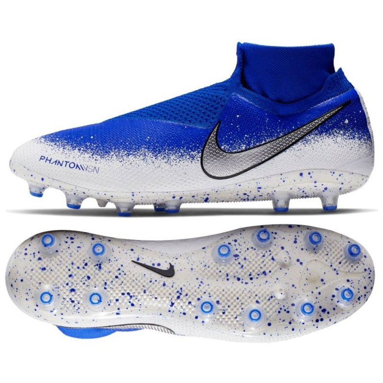 Scarpe da calcio Nike Phantom Vsn Elite Df Ag Pro M AO3261-410 multicolore blu