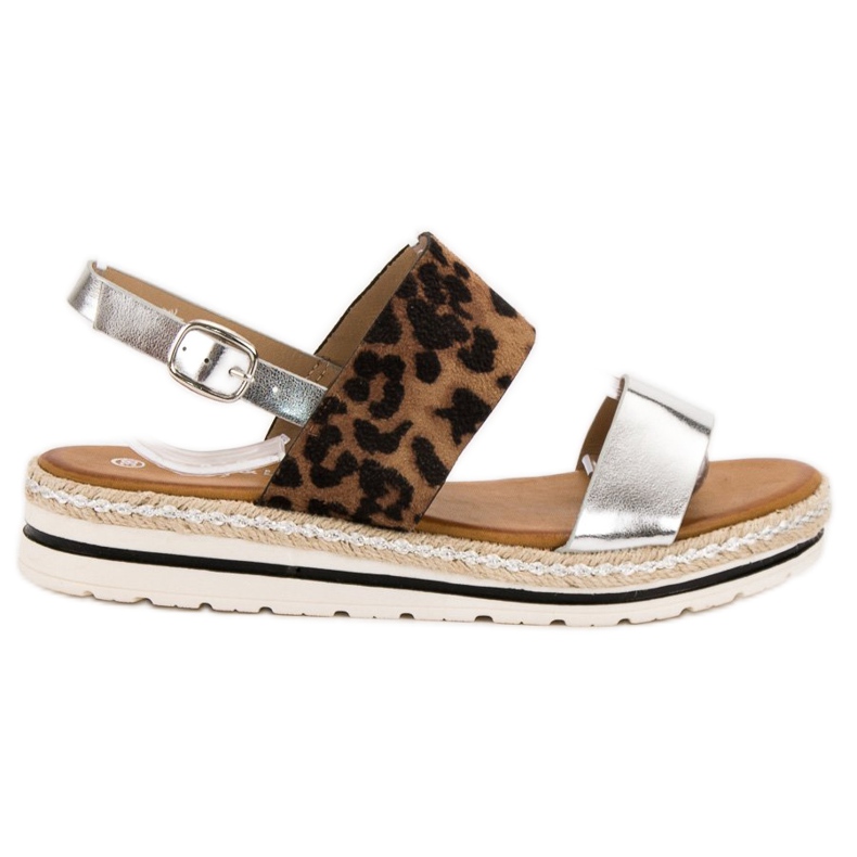 SHELOVET Sandali comodi marrone grigio