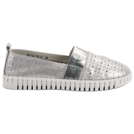 Filippo Scarpe Slip-on Con Glitter grigio