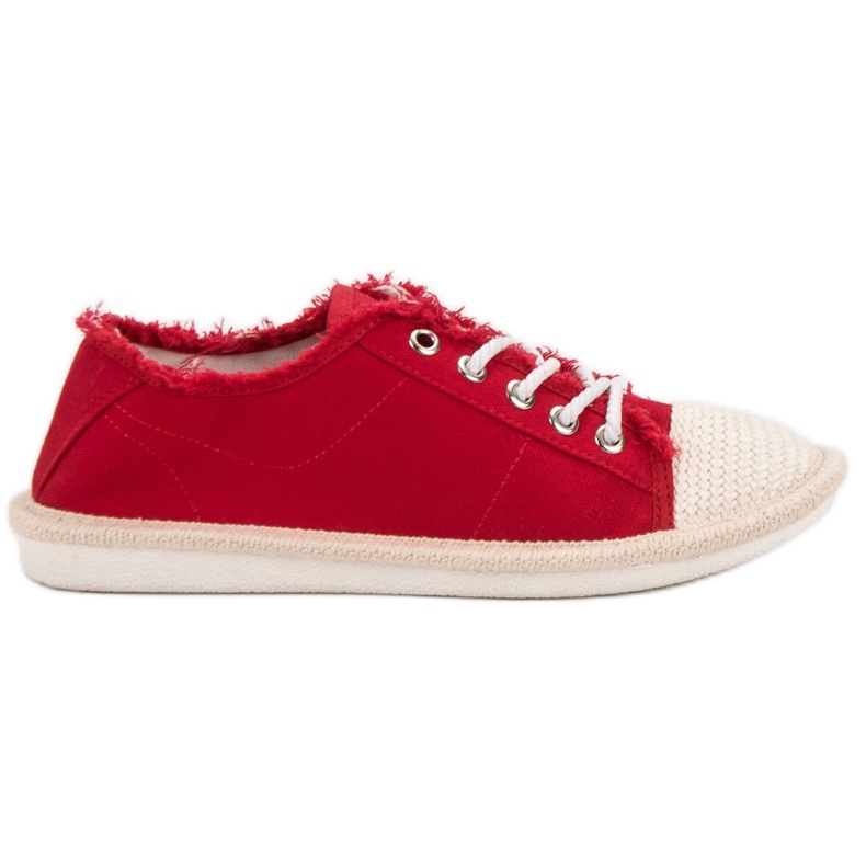 SHELOVET Espadrillas con lacci rosso
