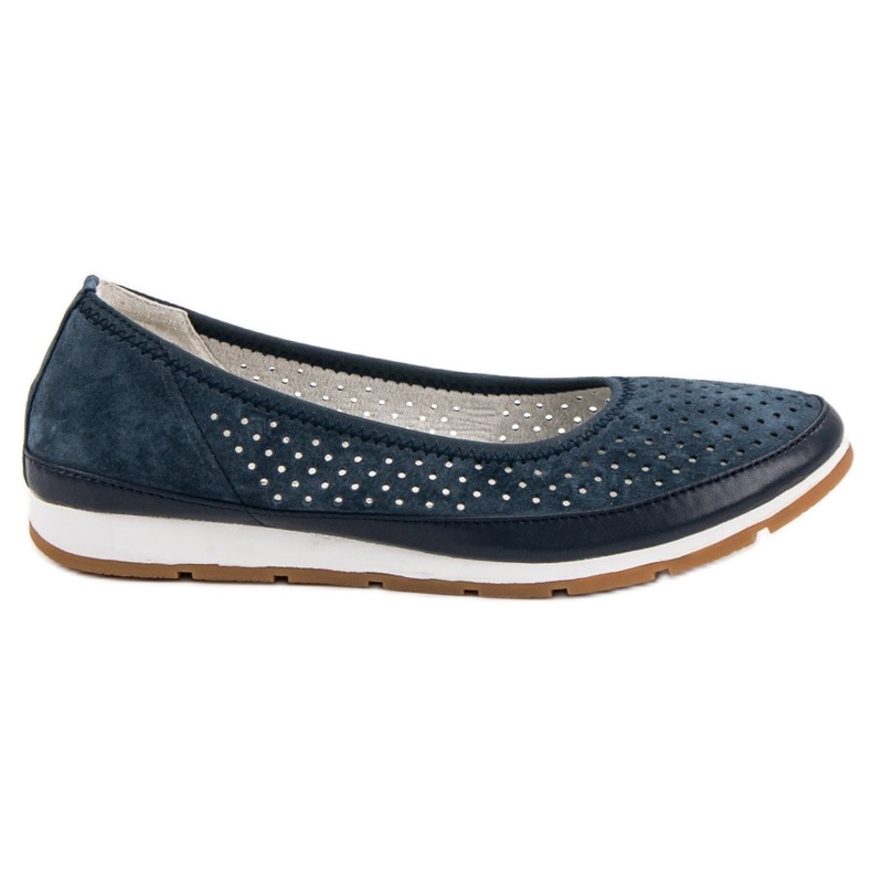 Filippo Ballerine in pelle blu