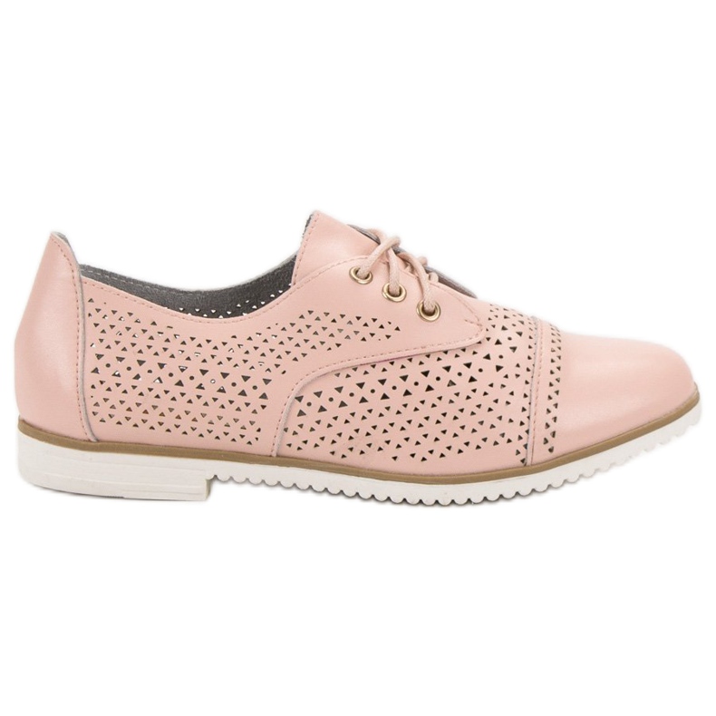 Mazaro Scarpe traforate in pelle rosa