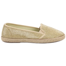 SHELOVET Sneakers senza lacci dorate d'oro