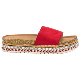 Cm Paris Pantofole Sulla Piattaforma rosso