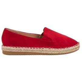 Primavera Espadrillas in camoscio rosso