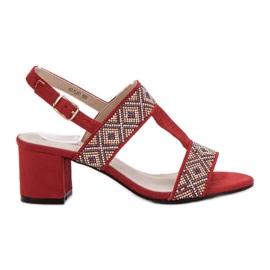 Goodin Sandali con tacco alto rosso