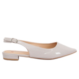 Ballerine grigie con tacchi aperti LL-178 Grey grigio
