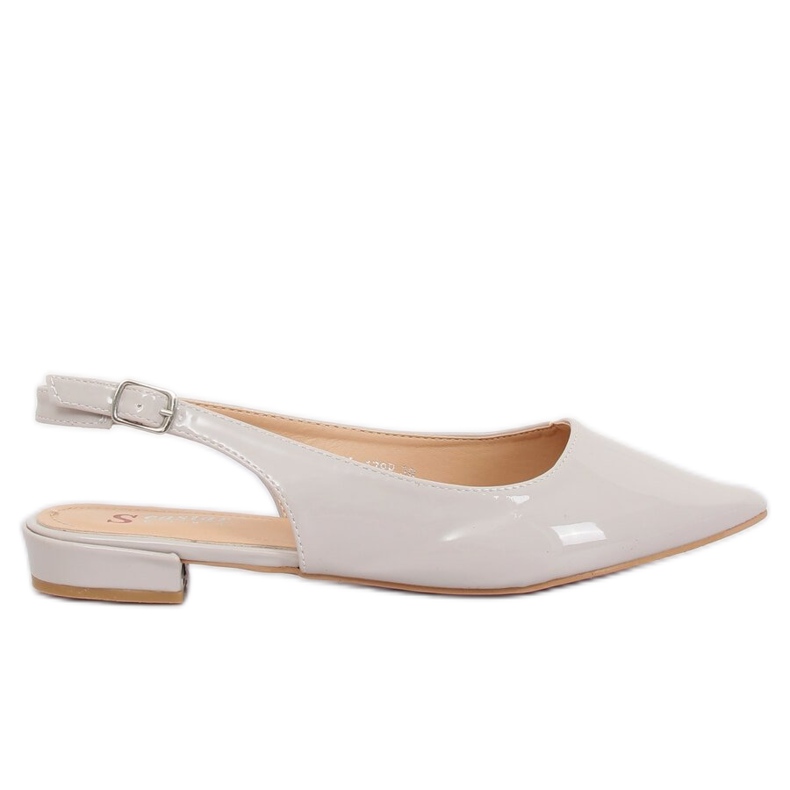 Ballerine grigie con tacchi aperti LL-178 Grey grigio