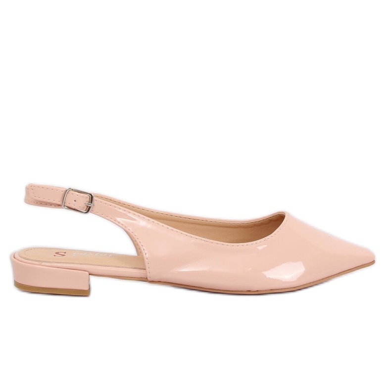 Ballerine rosa con tacco aperto LL-178 Pink