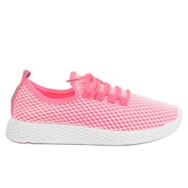 Scarpe sportive rosa NB283 Fluorescence Peach Red bianca