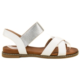 Mannika Sandali bianchi con una gomma bianco