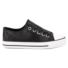 SHELOVET Scarpe da ginnastica legate con un nastro nero