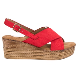 Primavera Sandali con zeppa rossi rosso