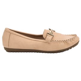Top Shoes Mocassini beige da donna