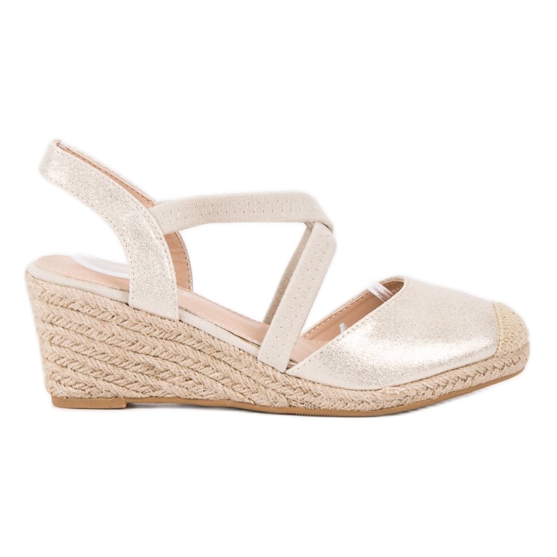 SHELOVET Espadrillas con zeppa marrone