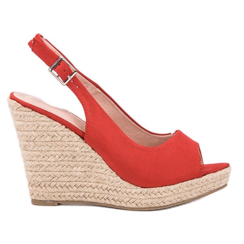 Renda Sandali in pelle scamosciata alla moda rosso