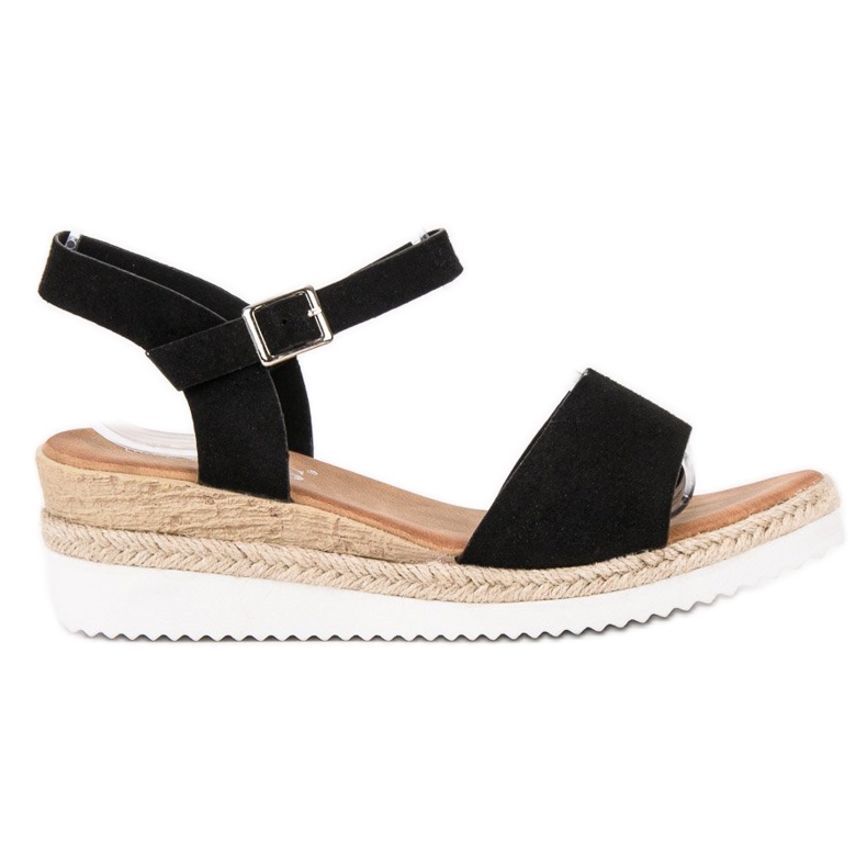 SDS Sandali Neri Con Glitter nero