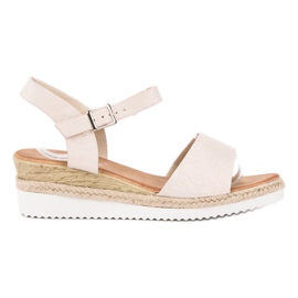 SDS Sandali Beige Con Glitter