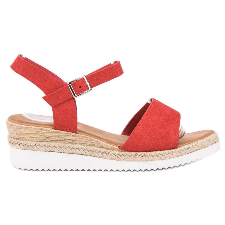 SDS Sandali rossi con glitter rosso