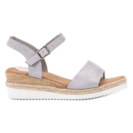 SDS Sandali grigi con glitter grigio