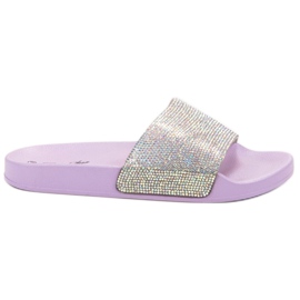 Bello Star Pantofole Con Cristalli viola