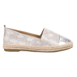 Bestelle Espadrillas argento con stampa animalier grigio