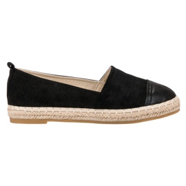 Forever Folie Espadrillas in camoscio nero