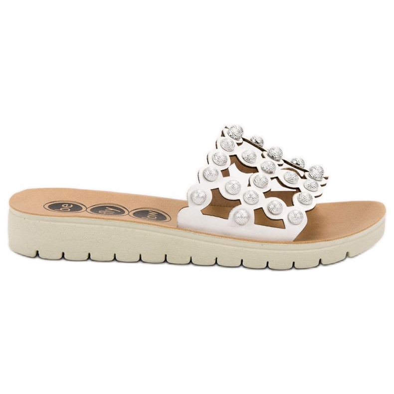 SHELOVET Pantofole da donna casual bianca