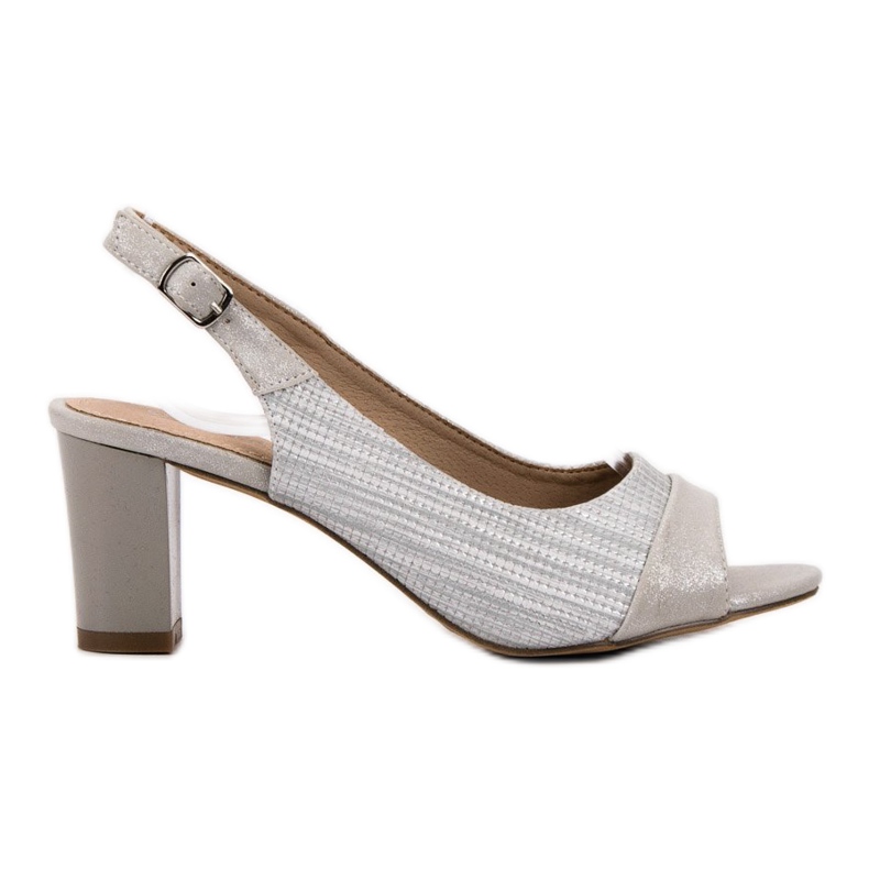Evento Eleganti sandali argento grigio