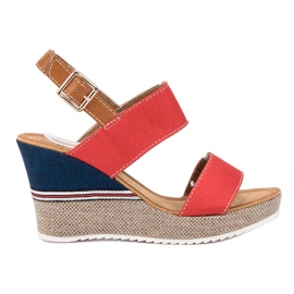 Goodin Sandali rossi rosso multicolore