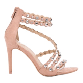 SHELOVET Sandali sexy con tacco alto marrone