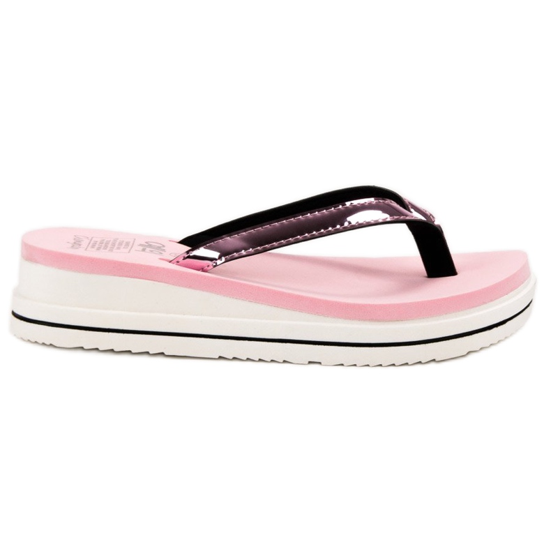 SHELOVET Infradito con zeppa rosa