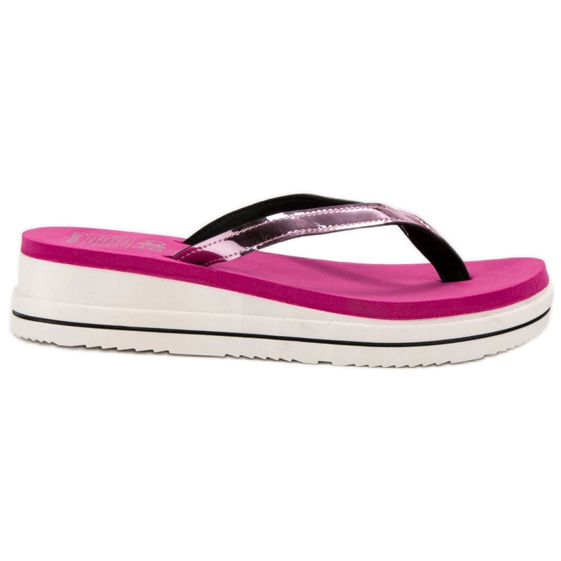 SHELOVET Infradito con zeppa rosa