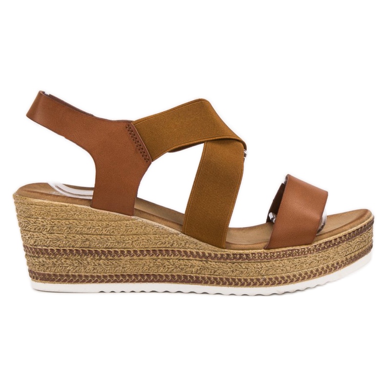 Flyfor Sandali leggeri senza lacci marrone