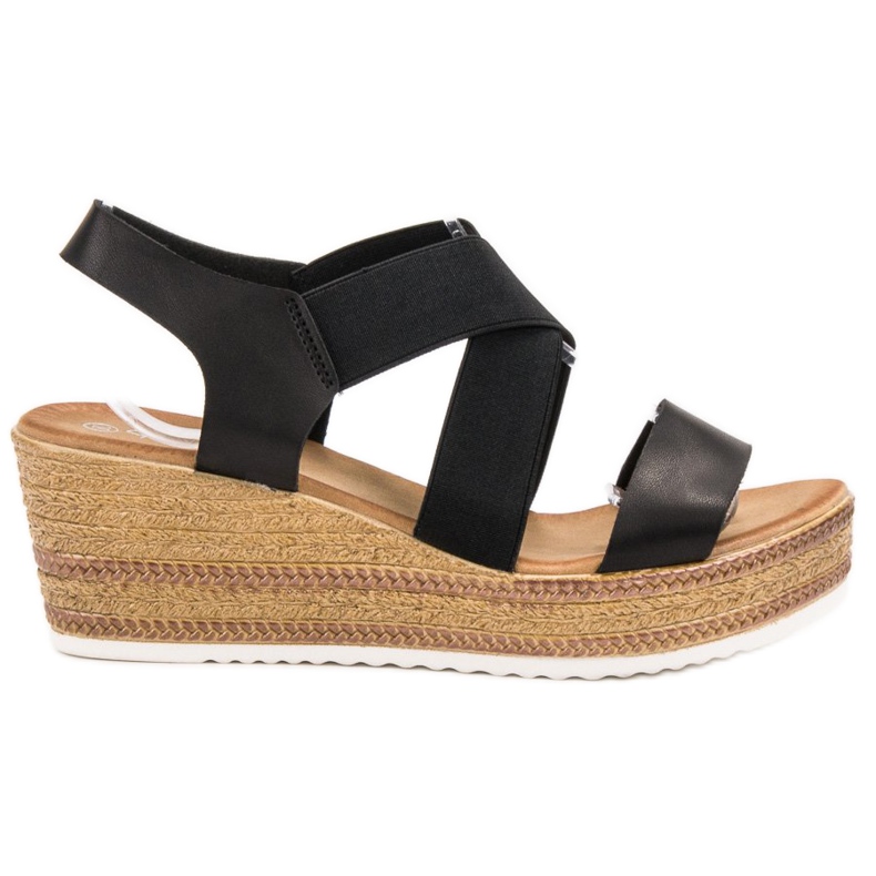 Flyfor Sandali leggeri senza lacci nero