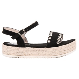 Nio Nio Sandali Espadrillas Neri nero