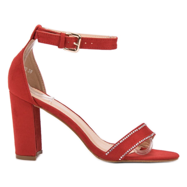 Abloom Sandali Con Cristalli rosso